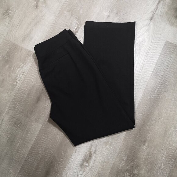 Nine West Ladies Size 10 Black Straight Leg Zipper & 2 Clasp Closure Dress Pants - Picture 10 of 14